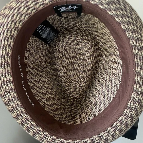 Bailey of Hollywood Men's Mannes Braided Fedora Trilby Hat - Picture 7 of 7